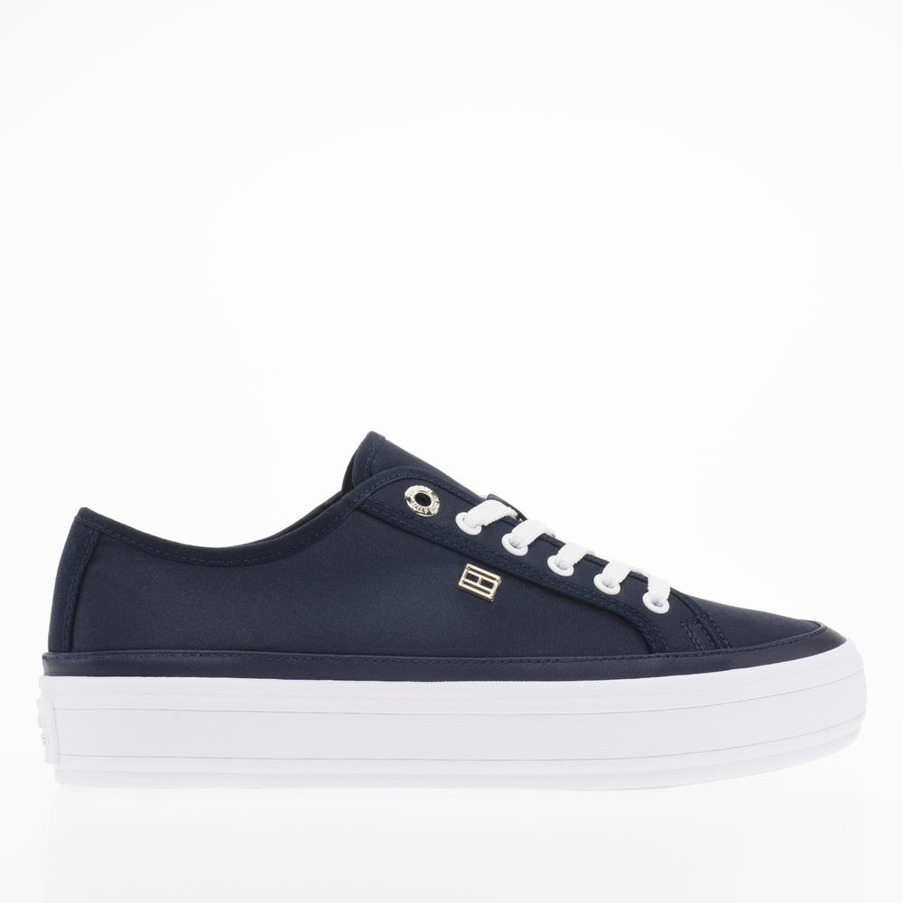 Cipő Tommy Hilfiger Essential Vulcanized Canva FW0FW07459-DW6 - sötétkék
