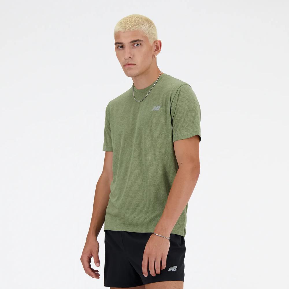 Férfi futópóló New Balance MT41253DEK - zöld