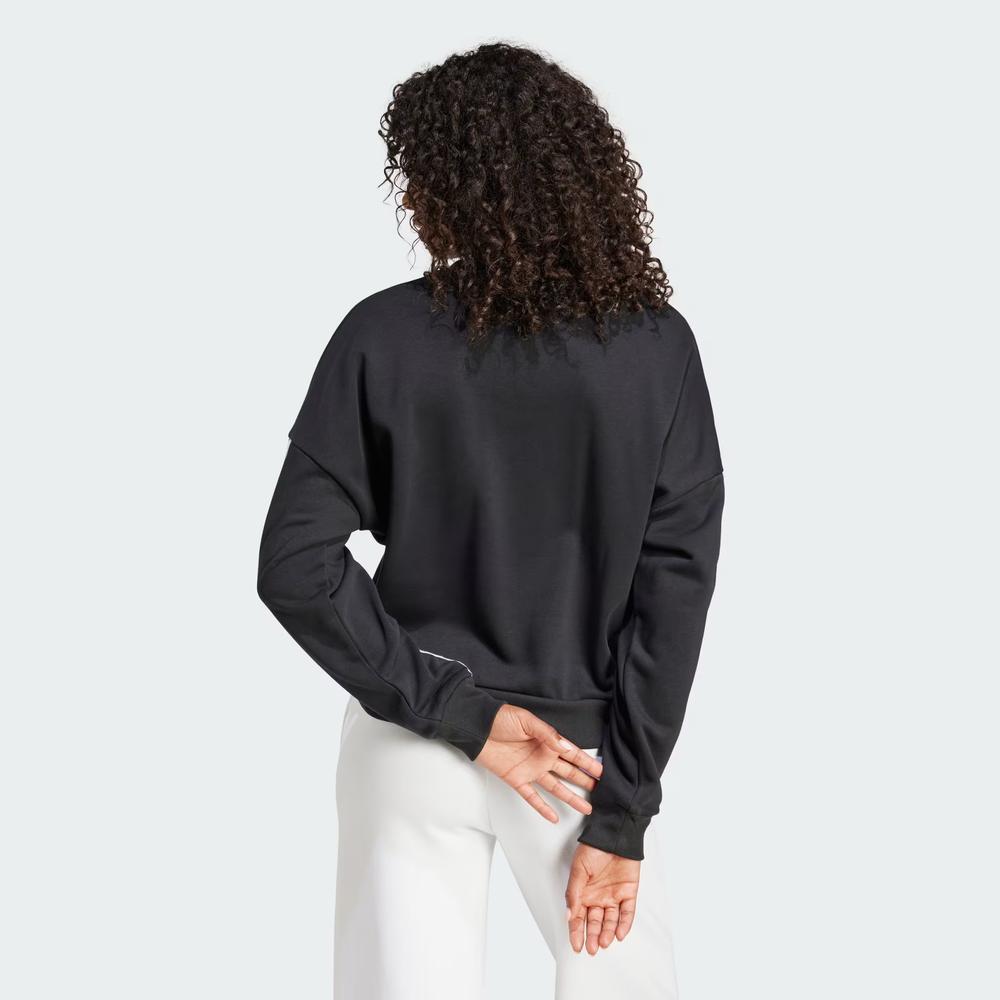 Női pulóver adidas Sportswear Essentials 3-Stripes French Terry JE0016 - fekete
