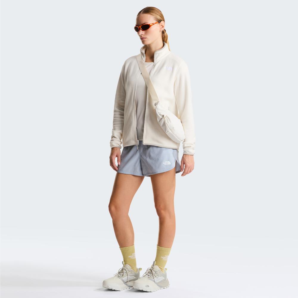 Női pulóver The North Face 100 Glacier Full-Zip Fleece 0A8D2FQLI1 - fehér