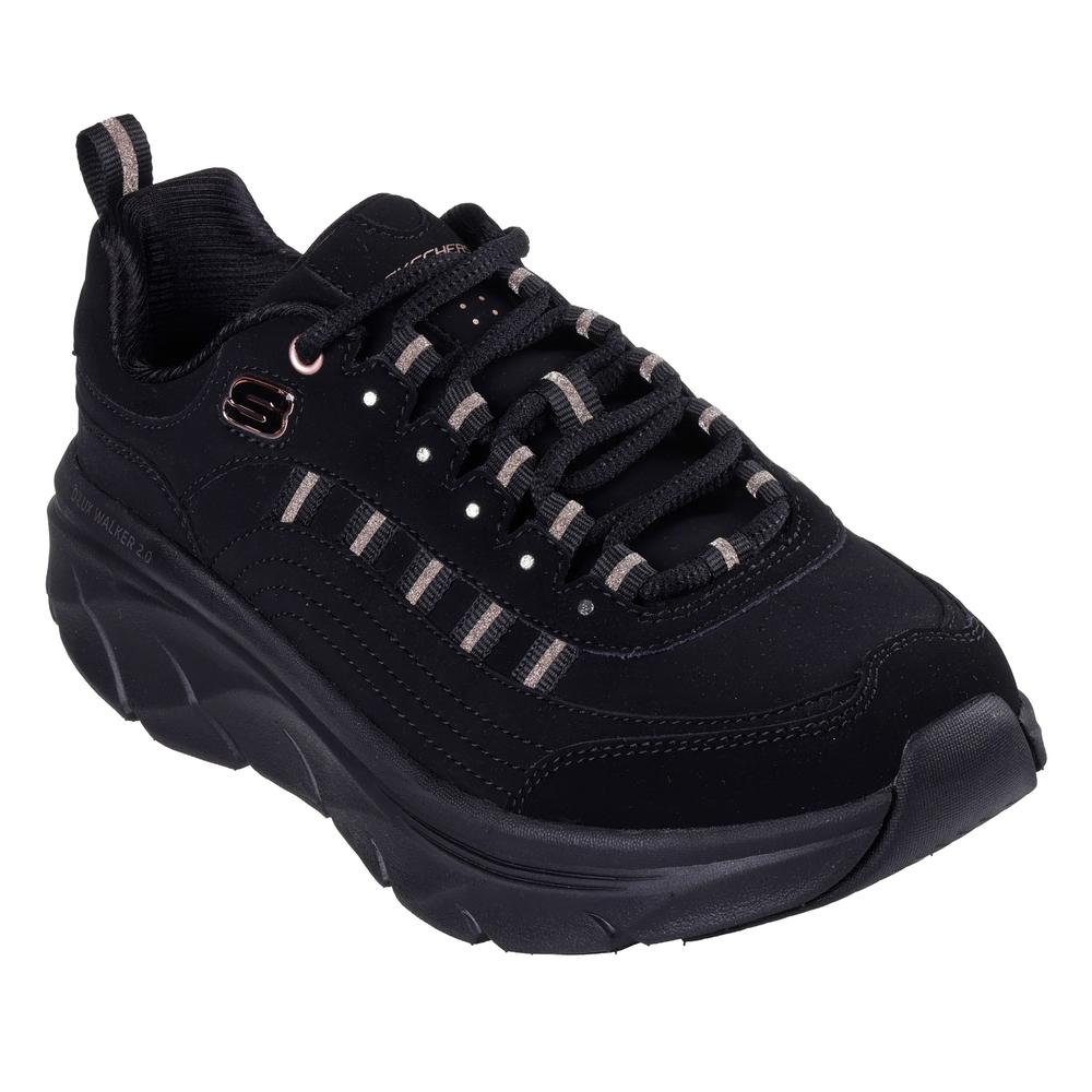 Női cipő Skechers Relaxed Fit D'Lux Walker 2.0 Golden Step 150106BKRG - fekete
