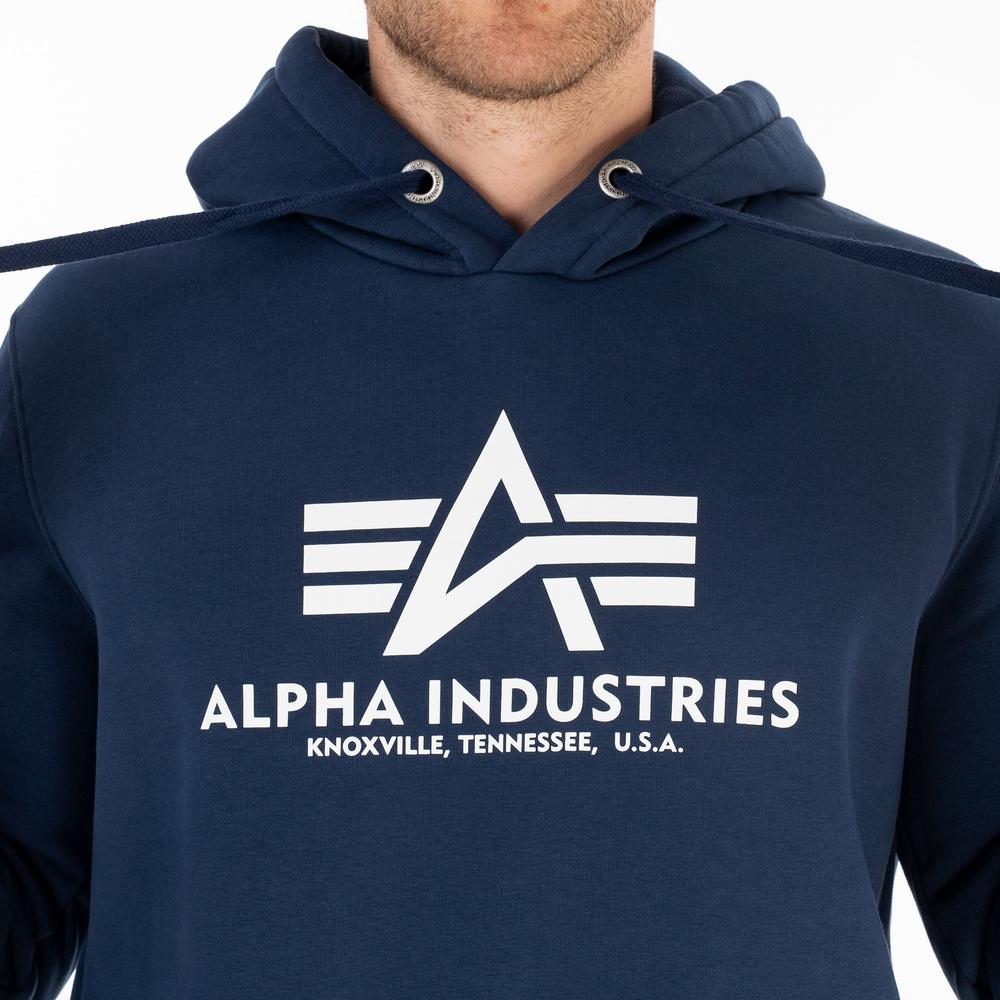 Pulóver Alpha Industries Basic Hoody 178312435 - sötétkék