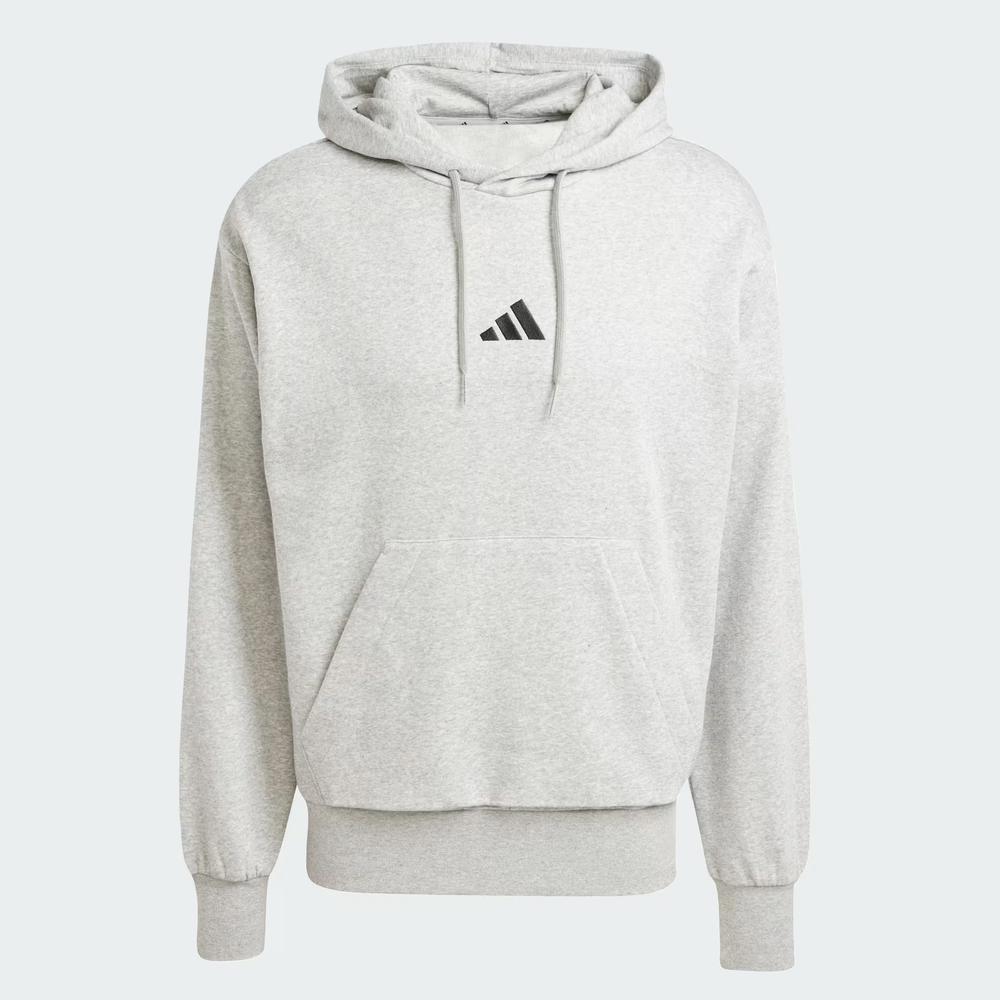 Pulóver férfi adidas Sportswear Essentials Feelcozy Fleece Hoodie JE3809 - szürke