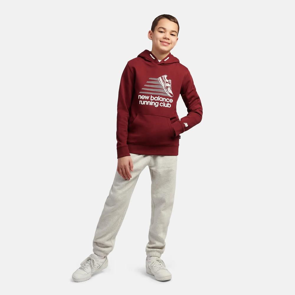 Gyerek felső New Balance LAKB0347MHB - gesztenyebarna