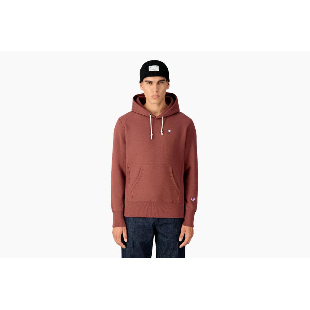 Pulóver Champion Reverse Weave C Logo Hoodie 216496-MS544 - gesztenyebarna