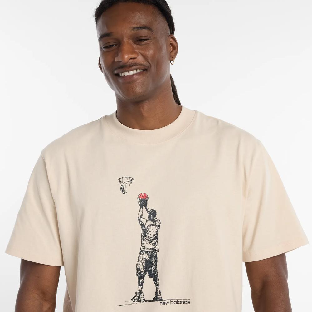 Férfi futópóló New Balance MT53611BIS - bézs