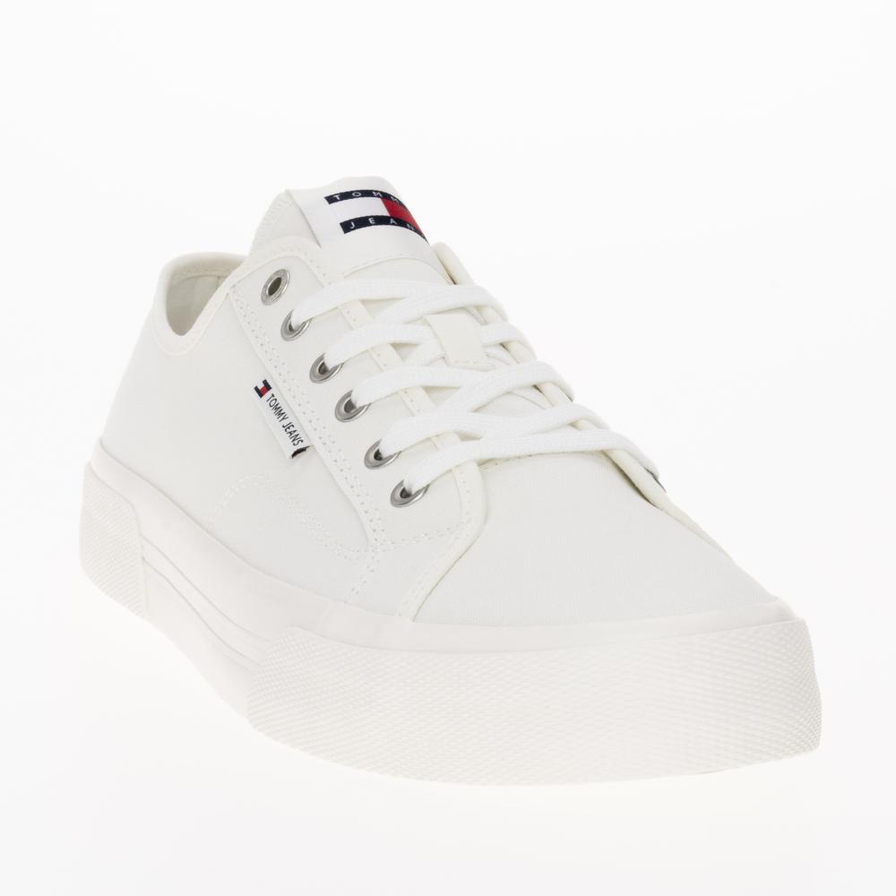 Cipő Tommy Hilfiger Lace-Up Canvas EM0EM01365-YBL - fehér