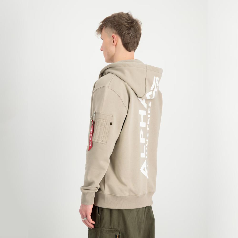 Felső Alpha Industries Back Print Zip Hoodie 128342679 - bézs