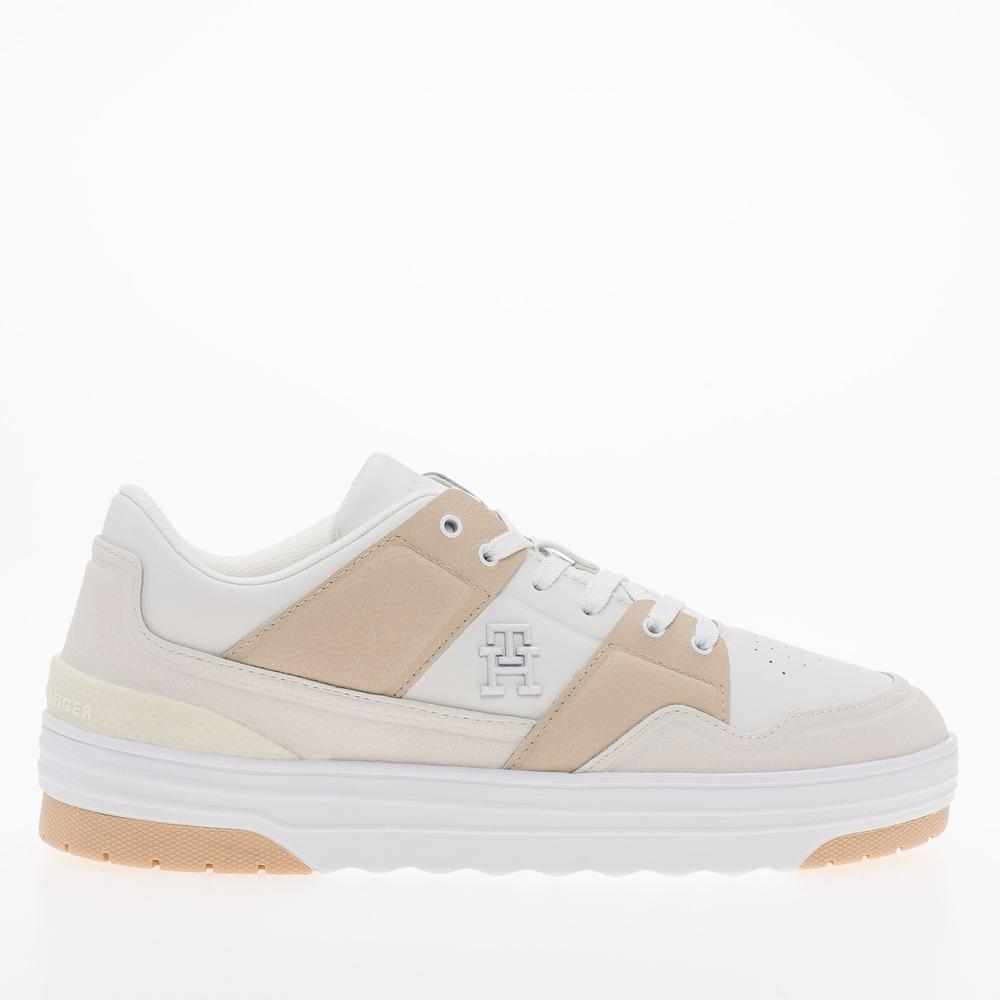 Cipő Tommy Hilfiger Th Lo Basket Sneaker FW0FW07309-YBL - bézs