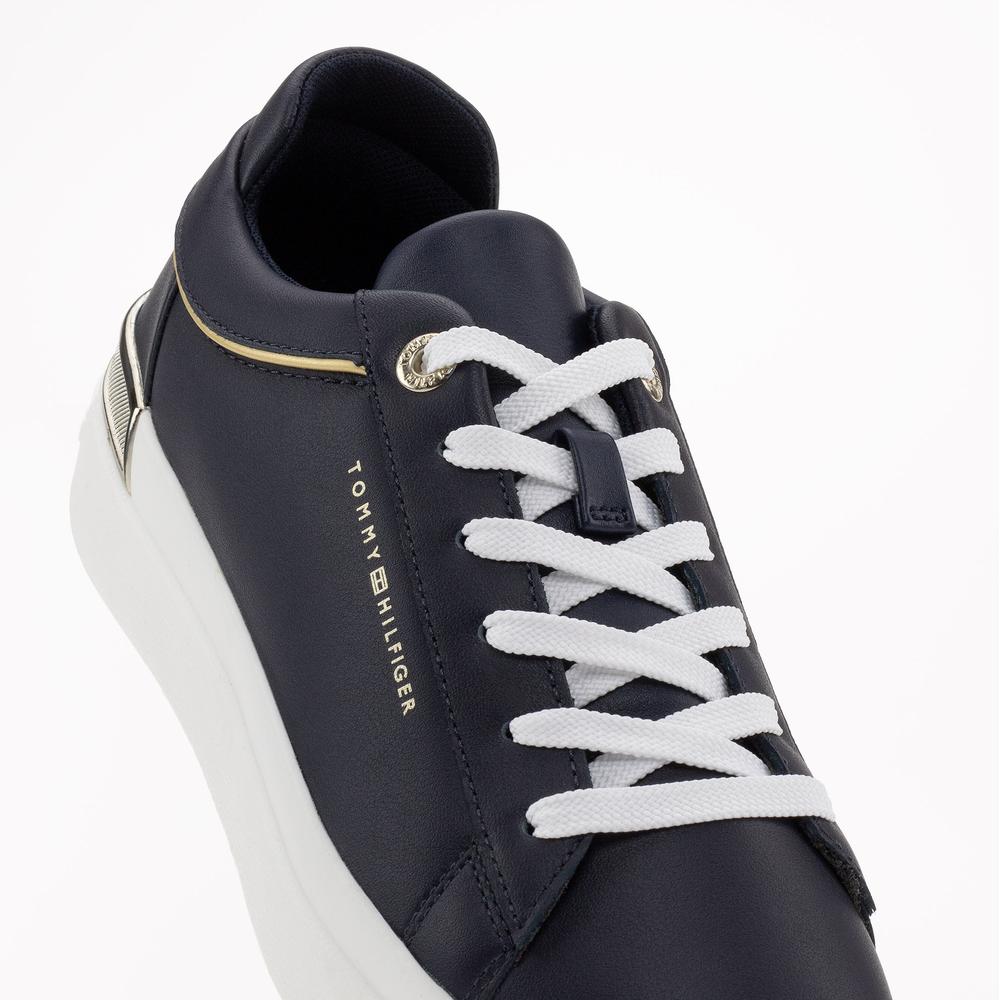 Cipő Tommy Hilfiger Lux Metallic Cupsole FW0FW07030-DW6 - sötétkék