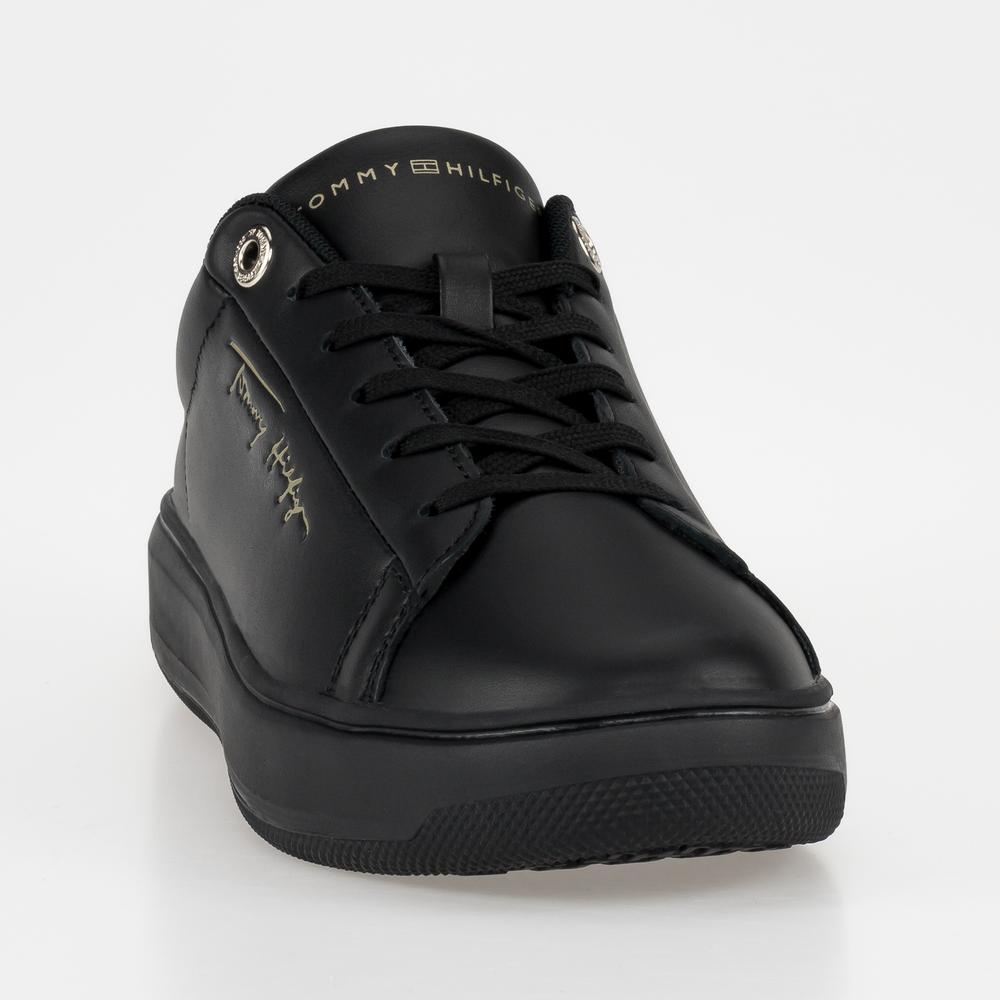 Cipő Tommy Hilfiger Signature Leather FW0FW06738-BDS - fekete