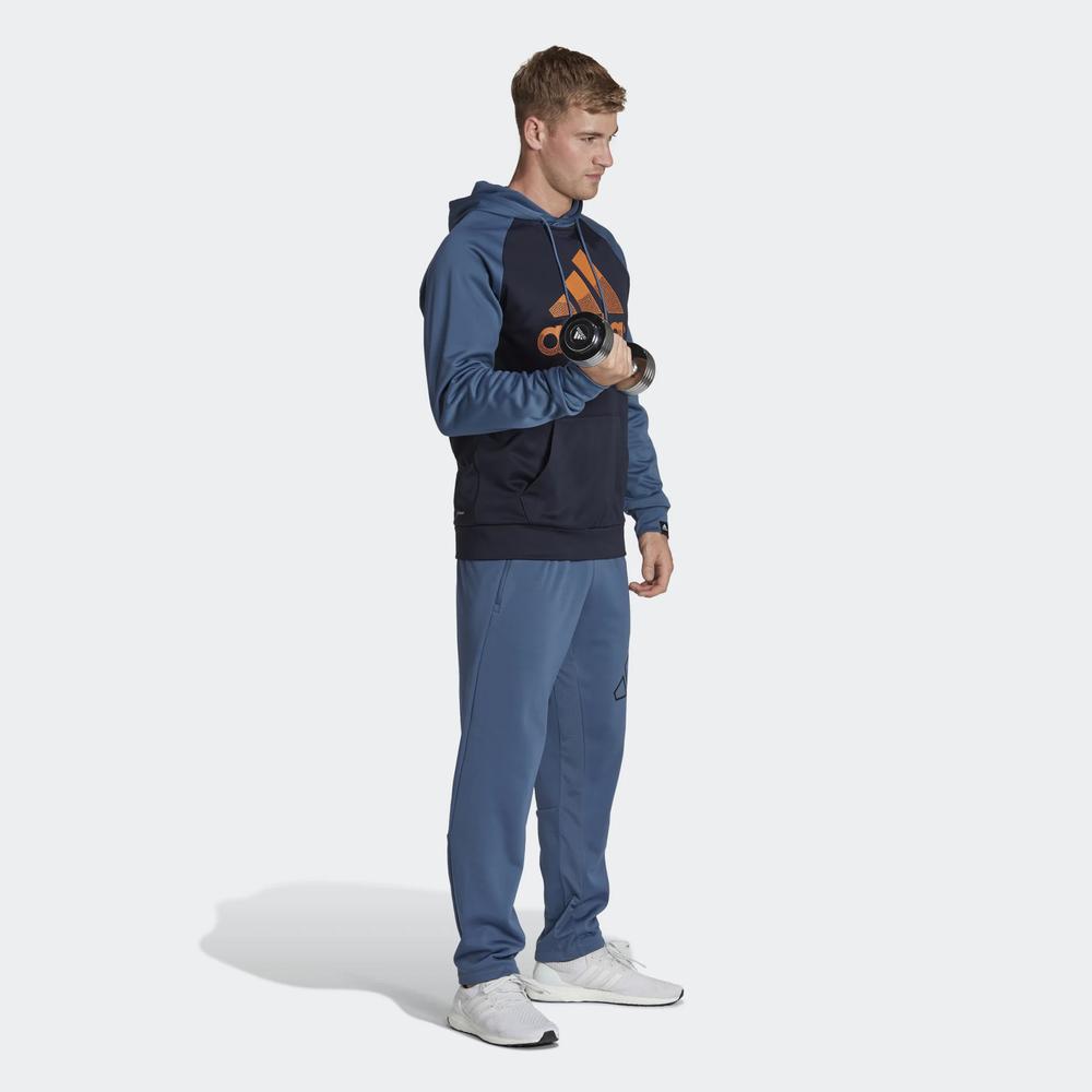 Pulóver adidas Aeroready Game And Go Big Logo Hoodie HK9827 - sötétkék