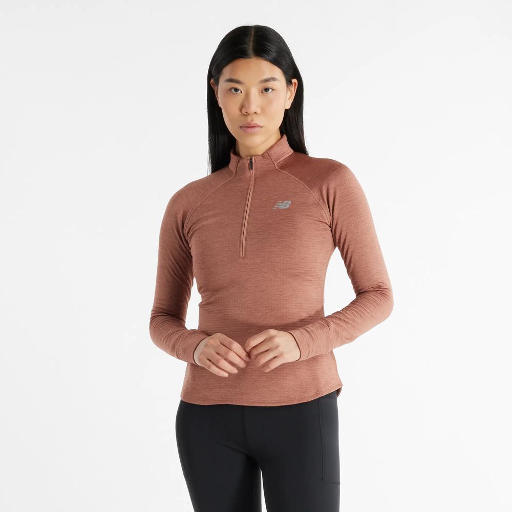 Felső New Balance WT43200SWA - barna