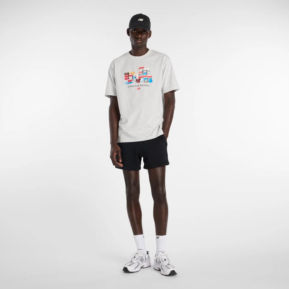 Férfi futópóló New Balance MT61H0DXAHH - szürke