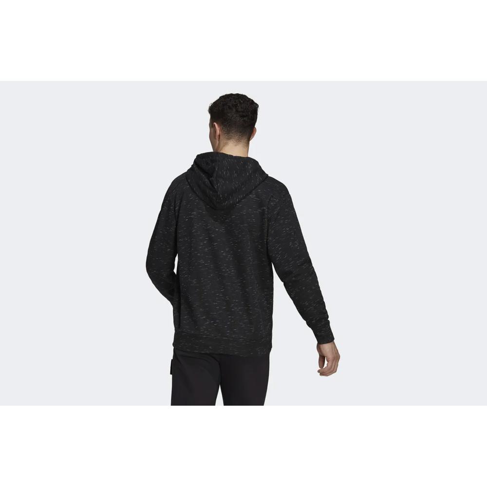 Pulóver adidas Essentials Melange French Terry Hoodie HE1787 - fekete