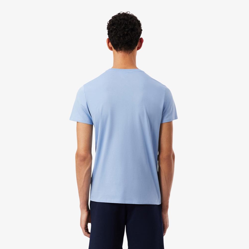Póló férfi Lacoste Crew Neck Pime Cotton Jersey TH6709-AEY - kék
