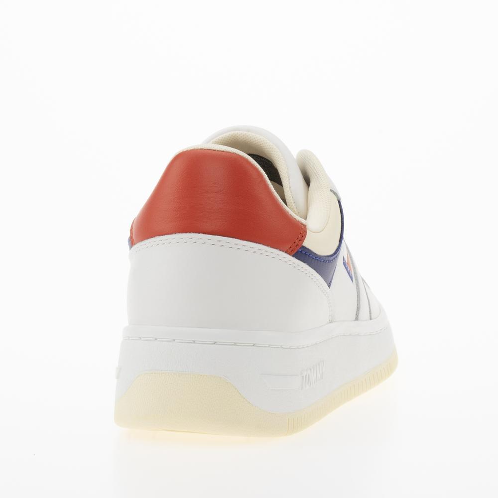 Cipő Tommy Jeans Premium Leather Basketball EM0EM01216-0GY - fehér