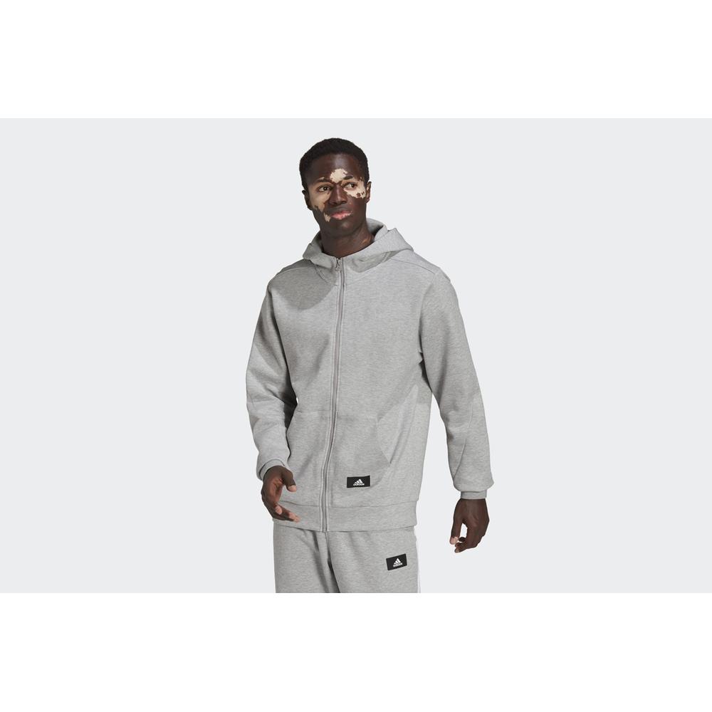 Pulóver adidas M FI DBLKNT FZ HE2224 - szürke