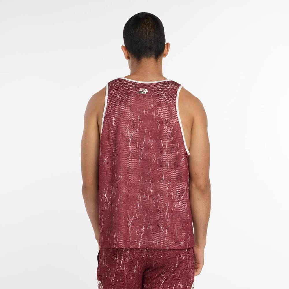 Férfi futópóló New Balance MT53609MHB - gesztenyebarna