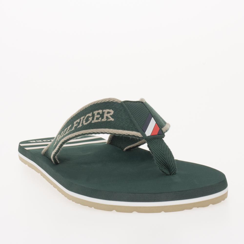 Flip Flop Tommy Hilfiger Monotype Logo FM0FM05020-MBP - zöld