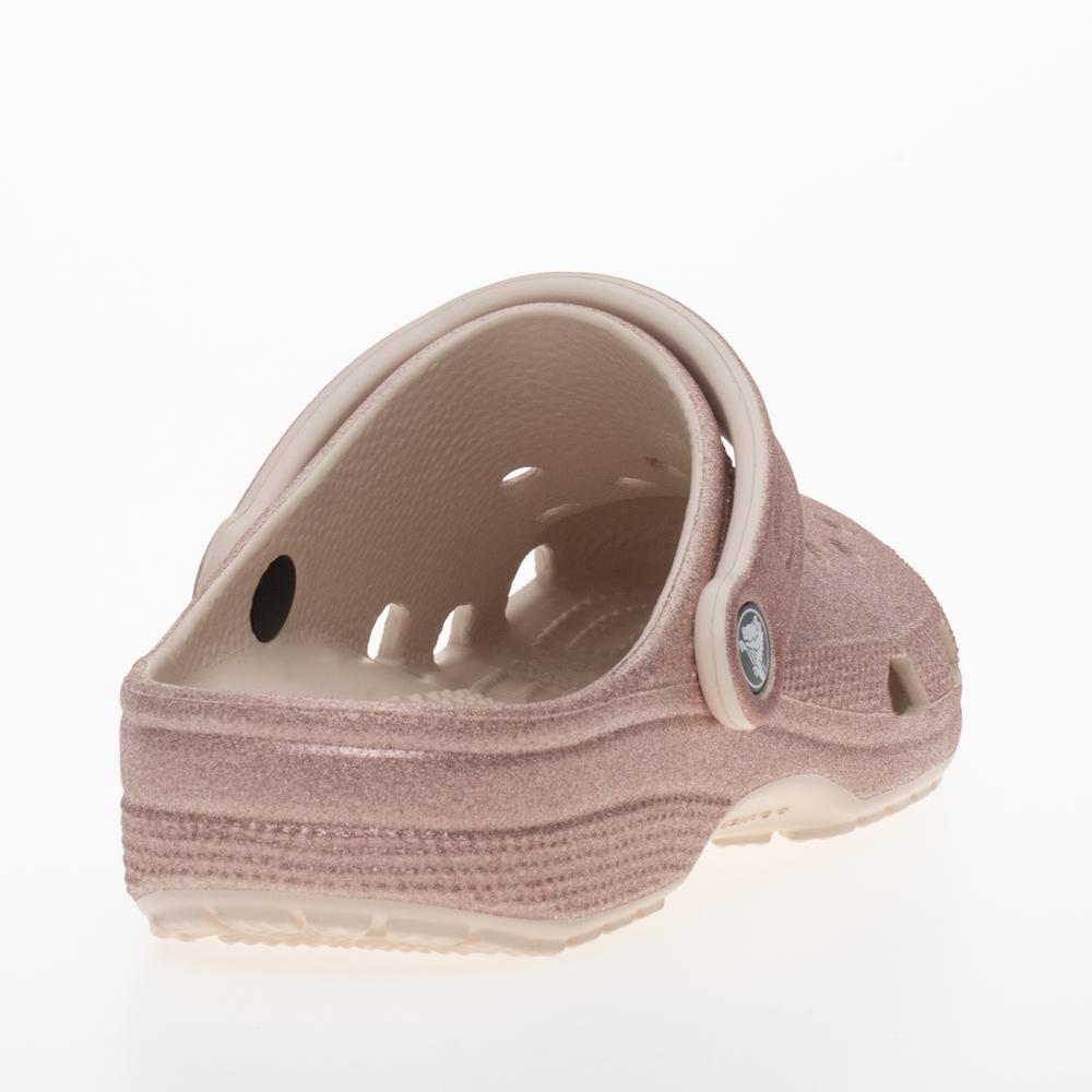 Flip Flop Crocs Classic Glitter Clog K 206993-6WV - rózsaszín
