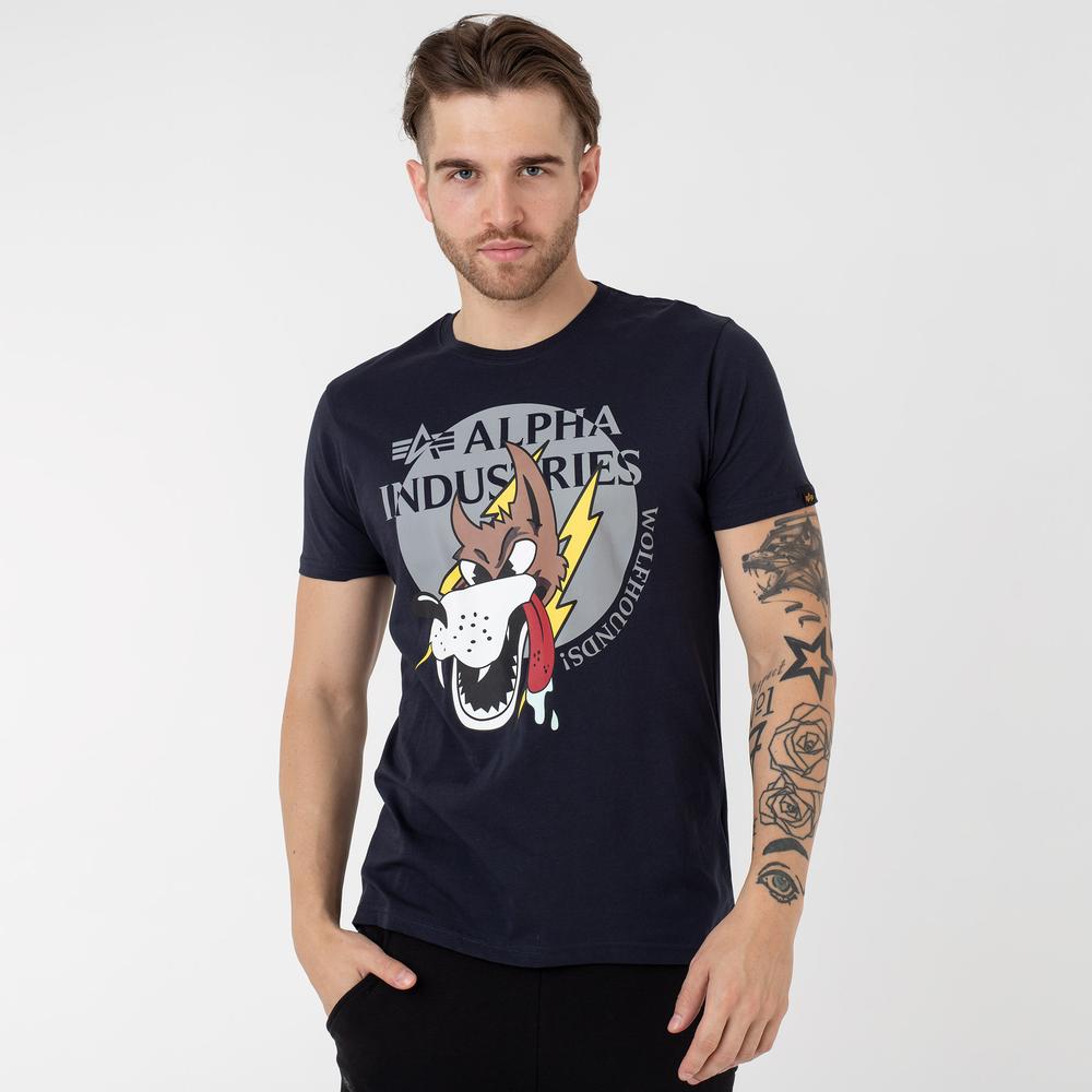 Póló Alpha Industries Wolfhounds T 10850307 - sötétkék