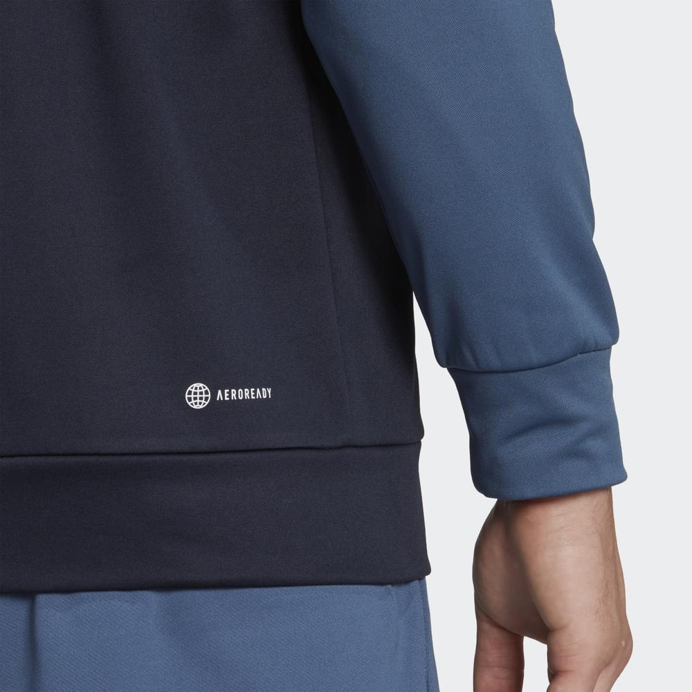 Pulóver adidas Aeroready Game And Go Big Logo Hoodie HK9827 - sötétkék