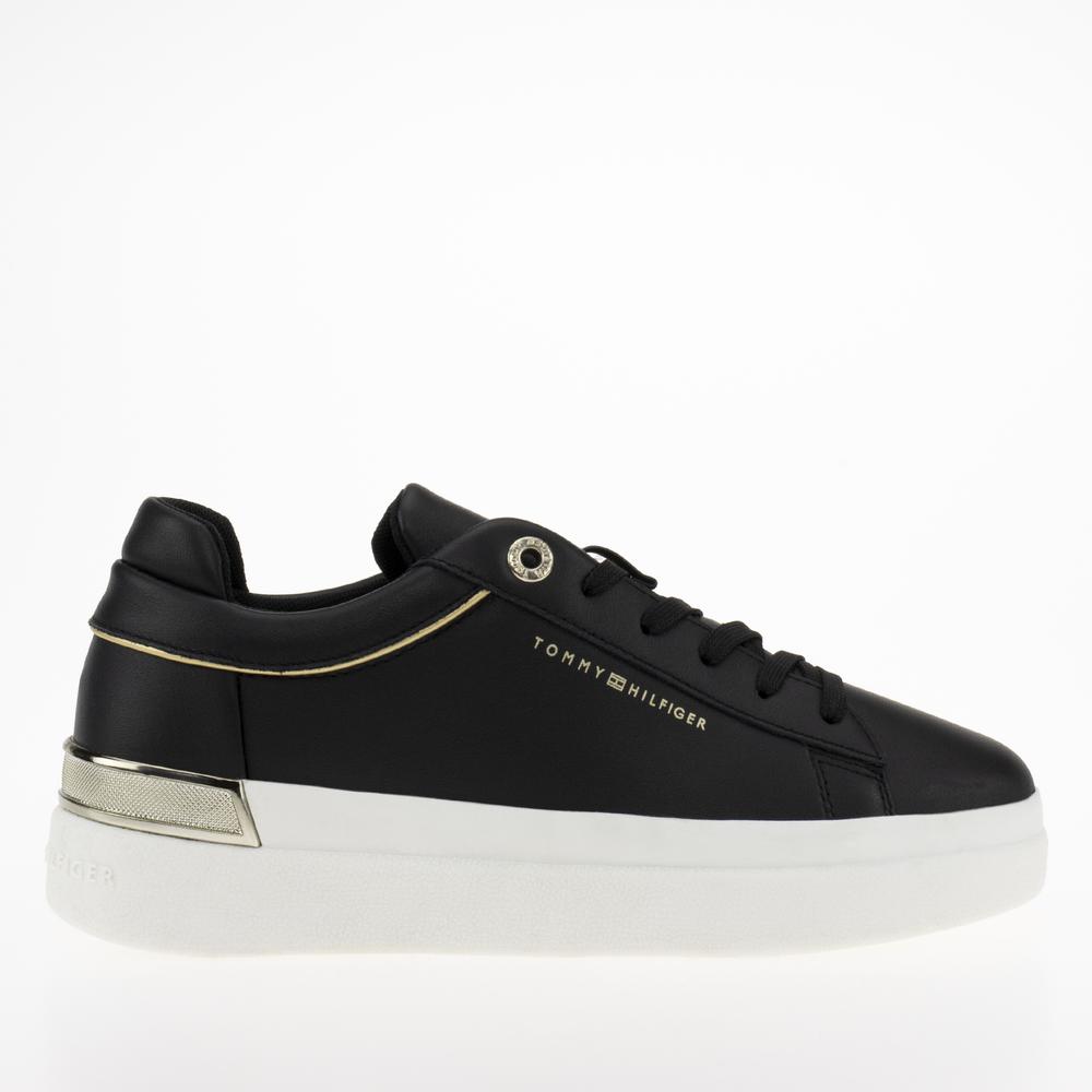 Cipő Tommy Hilfiger Lux Metallic Cupsole FW0FW07030-BDS - fekete