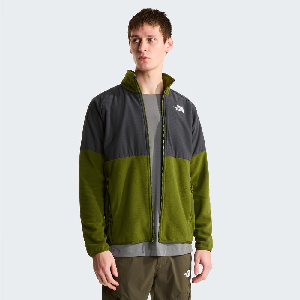 Férfi pulóver The North Face 100 Glacier Heavyweight Full-Zip Fleece 0A89JGM6D1 - zöld