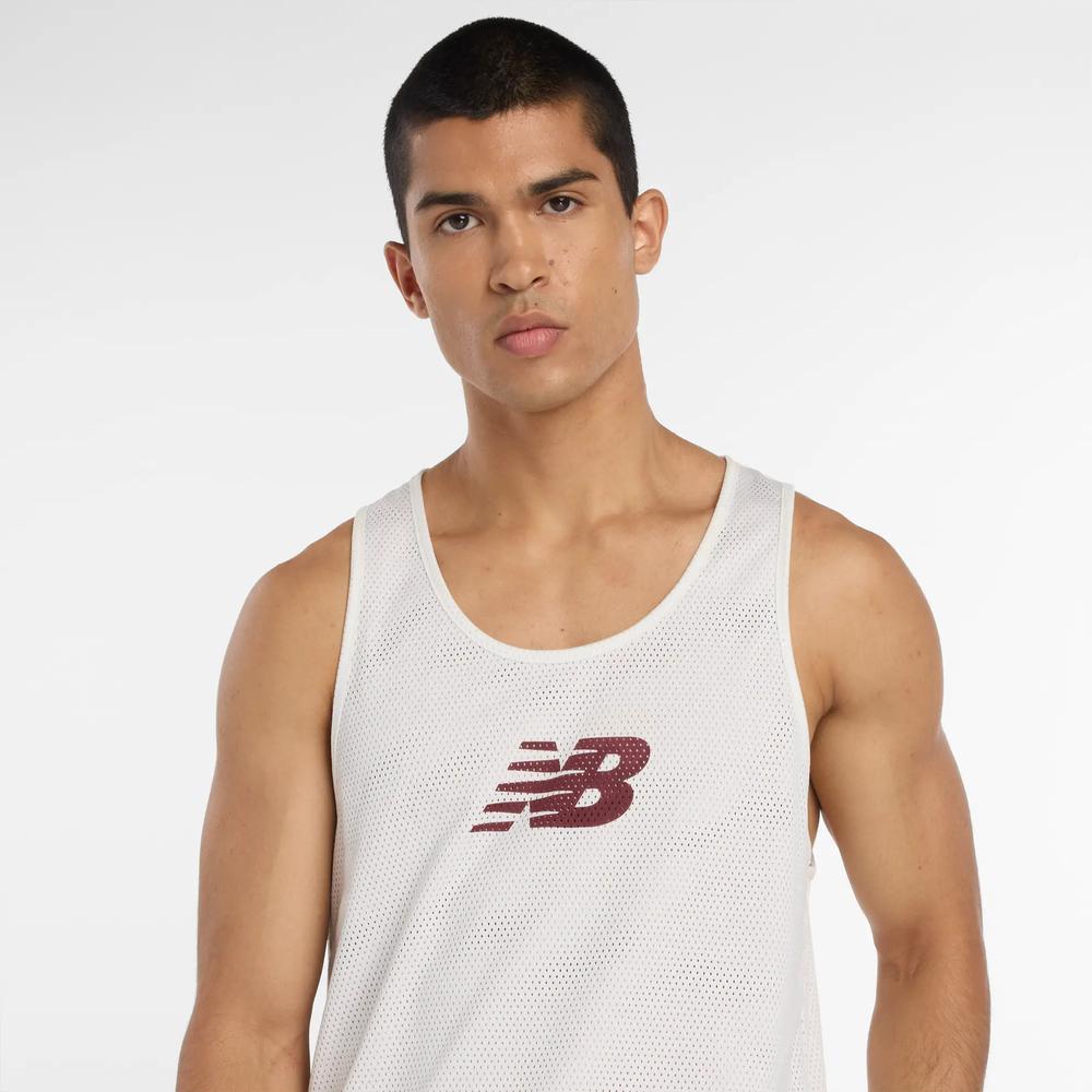 Férfi futópóló New Balance MT53609MHB - gesztenyebarna