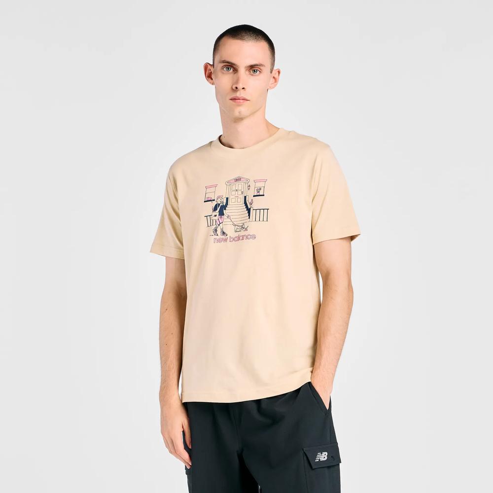 Férfi póló New Balance MT61Y0XJABC - bézs