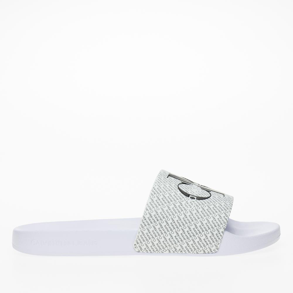 Flip Flop Calvin Klein Slide AOP YW0YW01407-01W - fehér