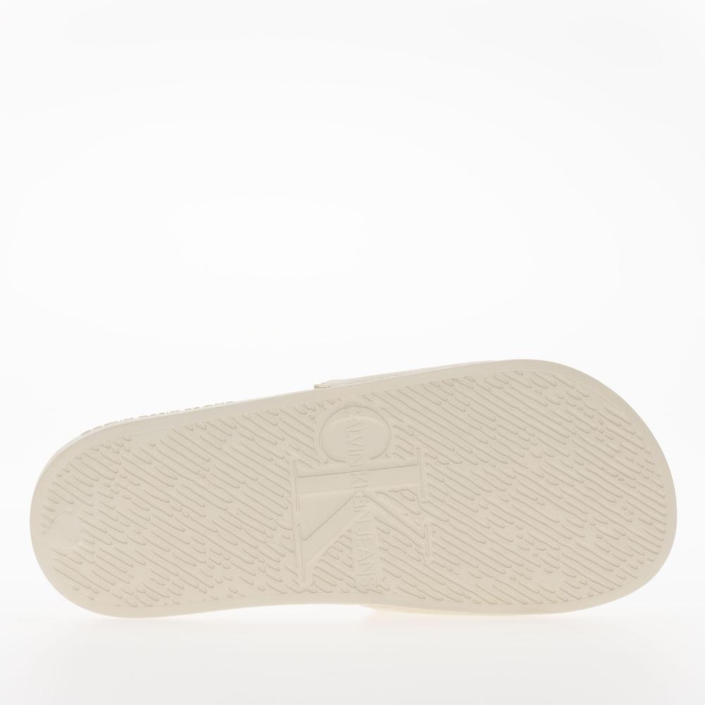 Flip Flop Calvin Klein Slide Monogram Hardware YW0YW01713-AEO - fehér