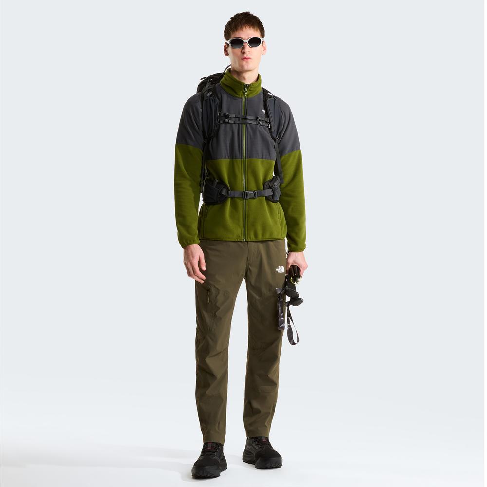 Férfi pulóver The North Face 100 Glacier Heavyweight Full-Zip Fleece 0A89JGM6D1 - zöld