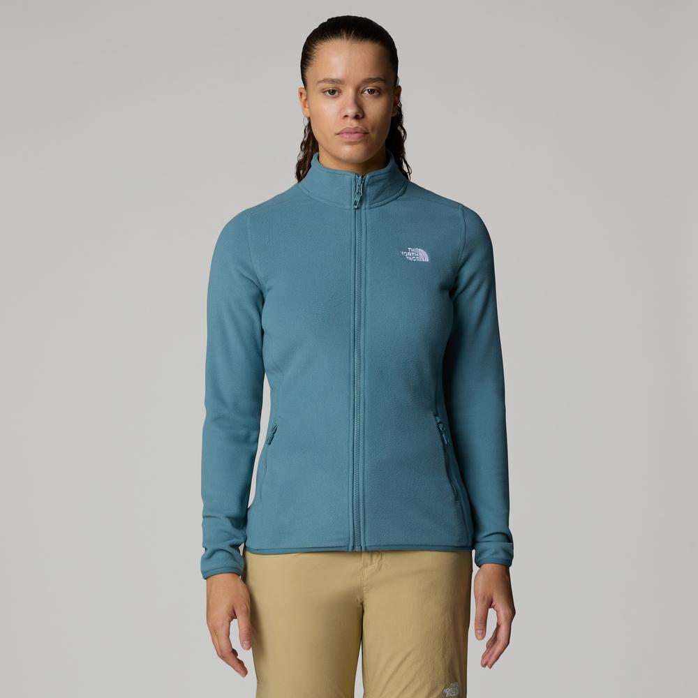 Női pulóver The North Face 100 Glacier Full-Zip Fleece 0A855O4221 - kék