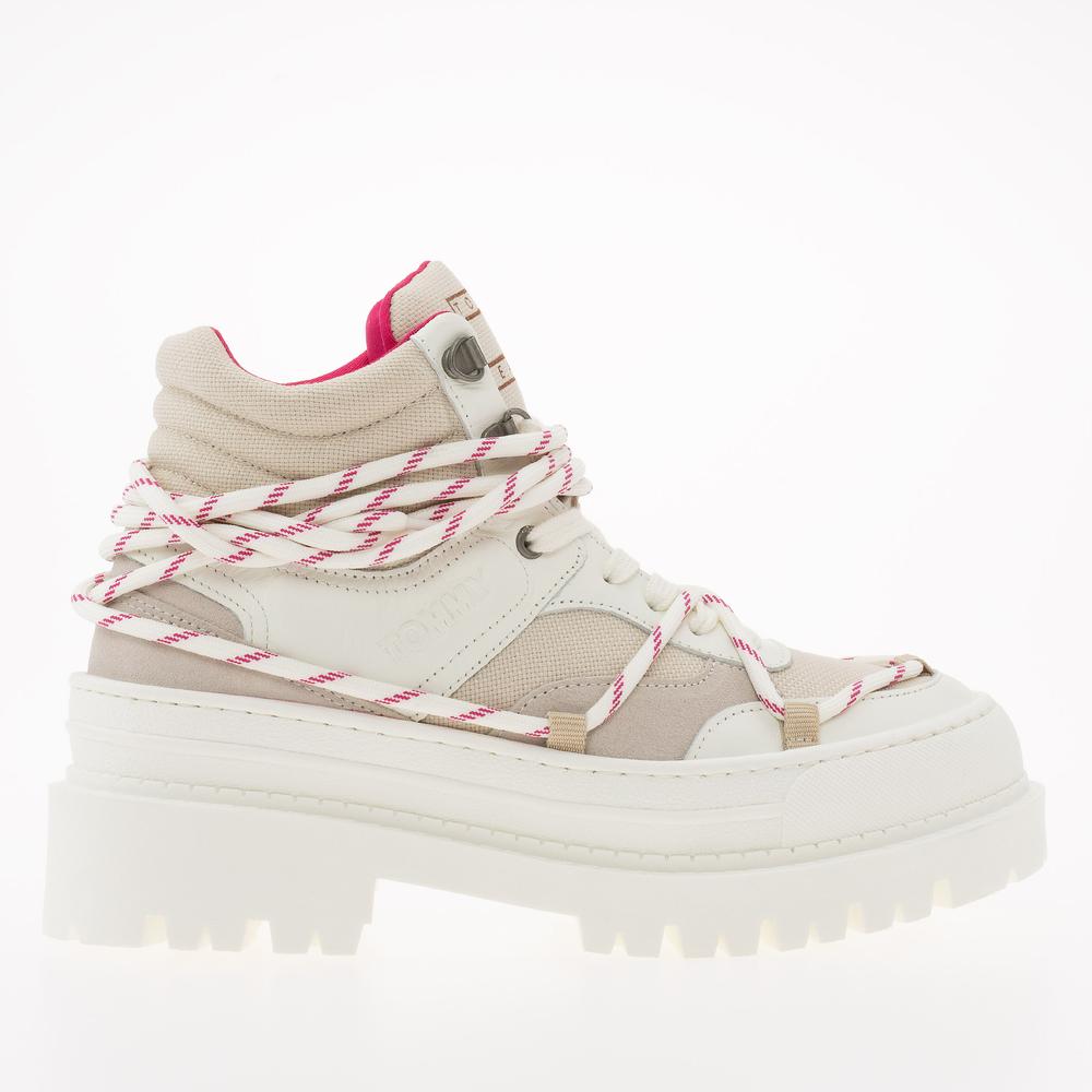 Cipő Tommy Jeans TJW Hybrid Boot EN0EN02338-YBI - bézs