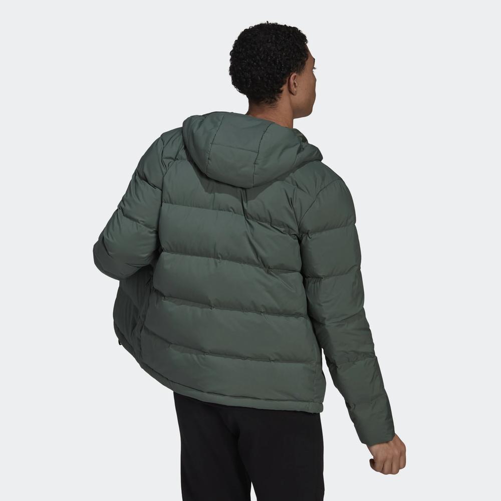 Dzseki adidas Helionic Hooded Down HG8749 - zöld