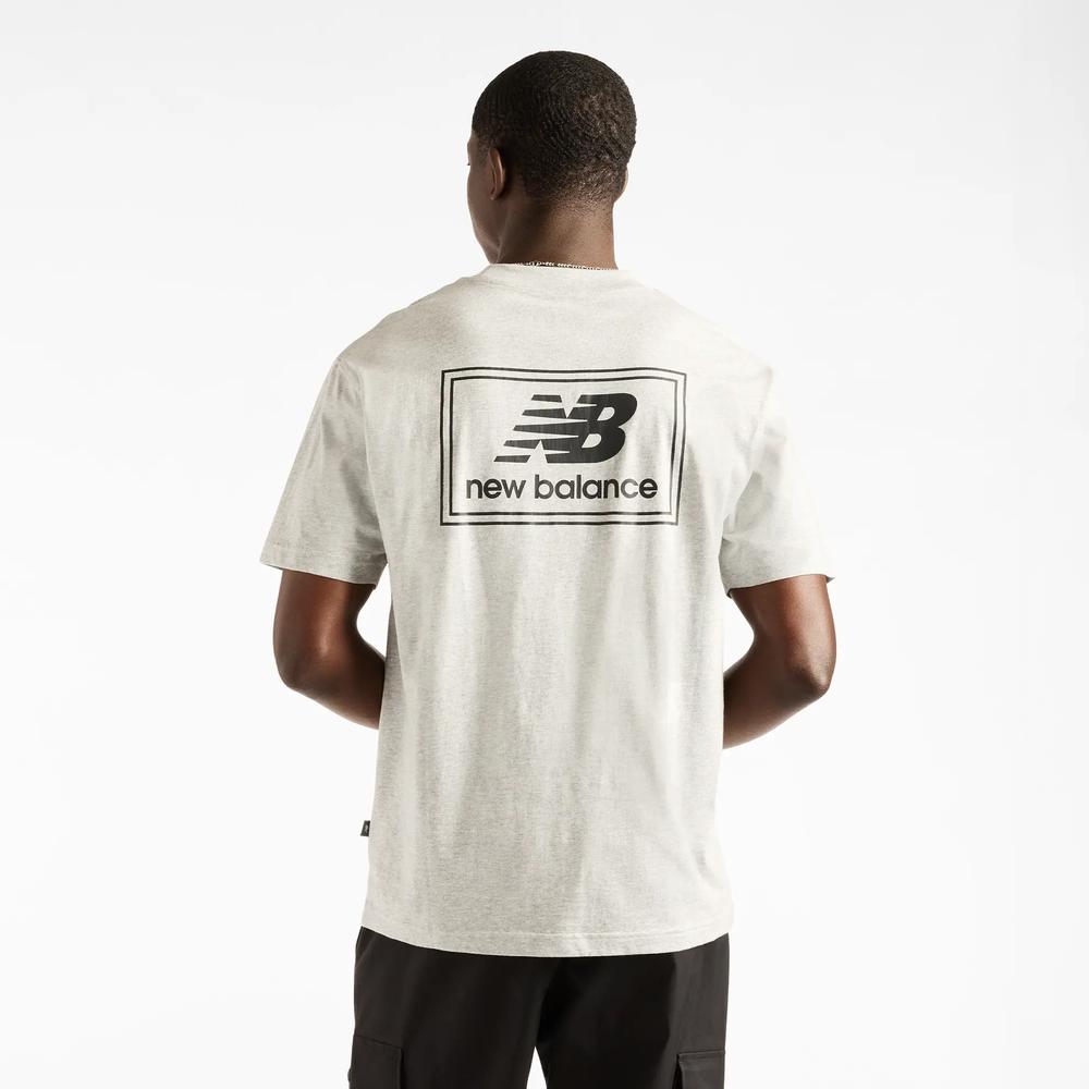 Férfi futópóló New Balance Woven Label MT53928AGM - szürke
