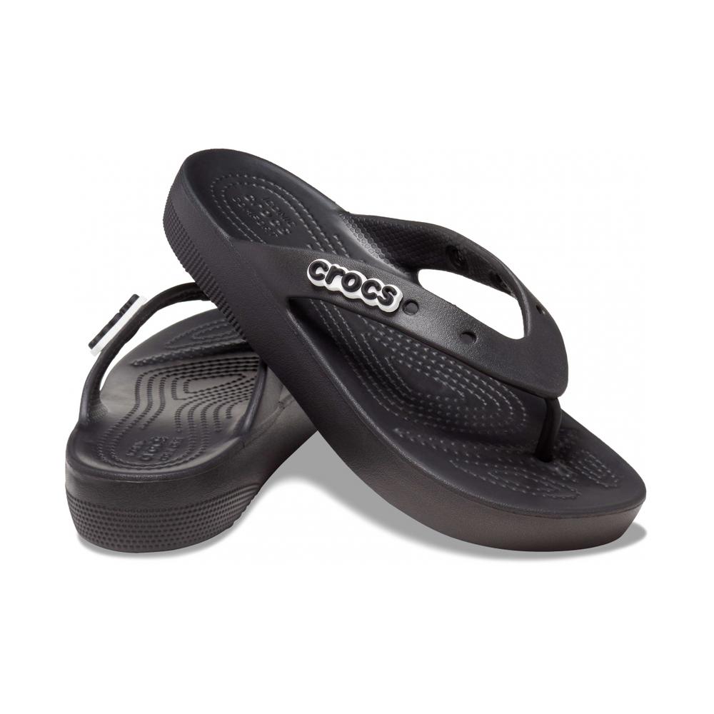 Flip Flop Crocs Classic Platform Flip 207714-001 - fekete