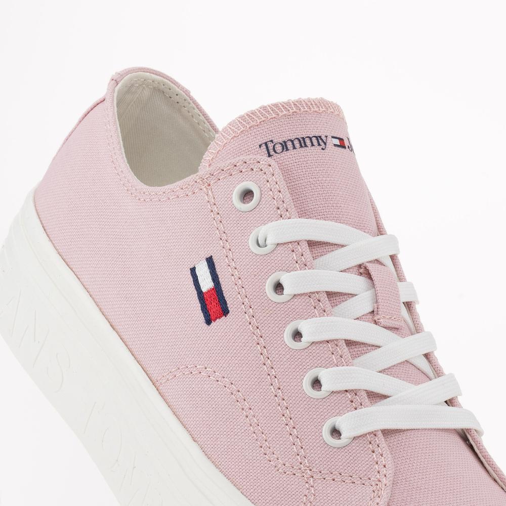 Cipő Tommy Jeans Lace-Up Flatform EN0EN02173-TH2 - rózsaszín