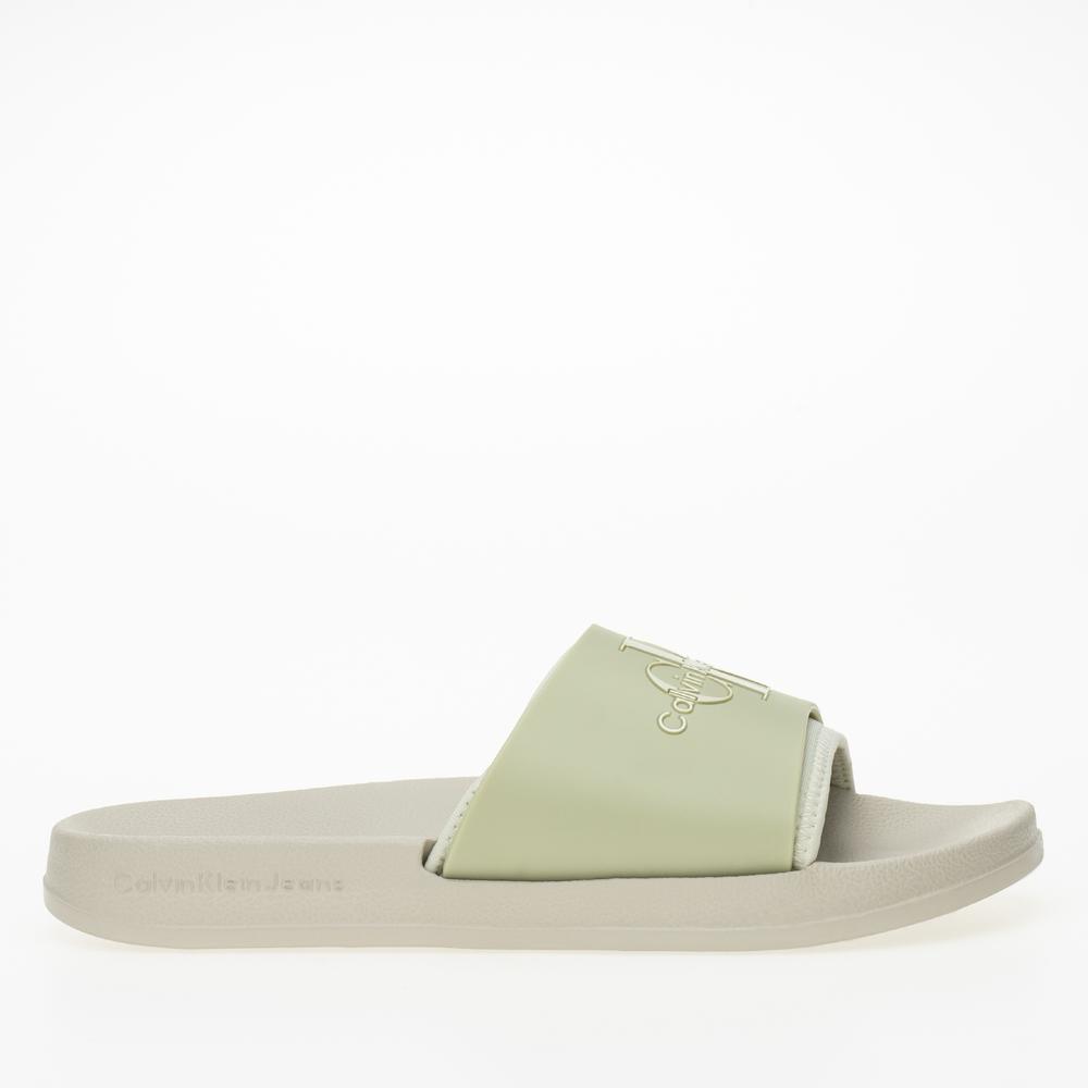 Flip Flop Calvin Klein Slide Monogram TPU YW0YW00585-0F4 - zöld