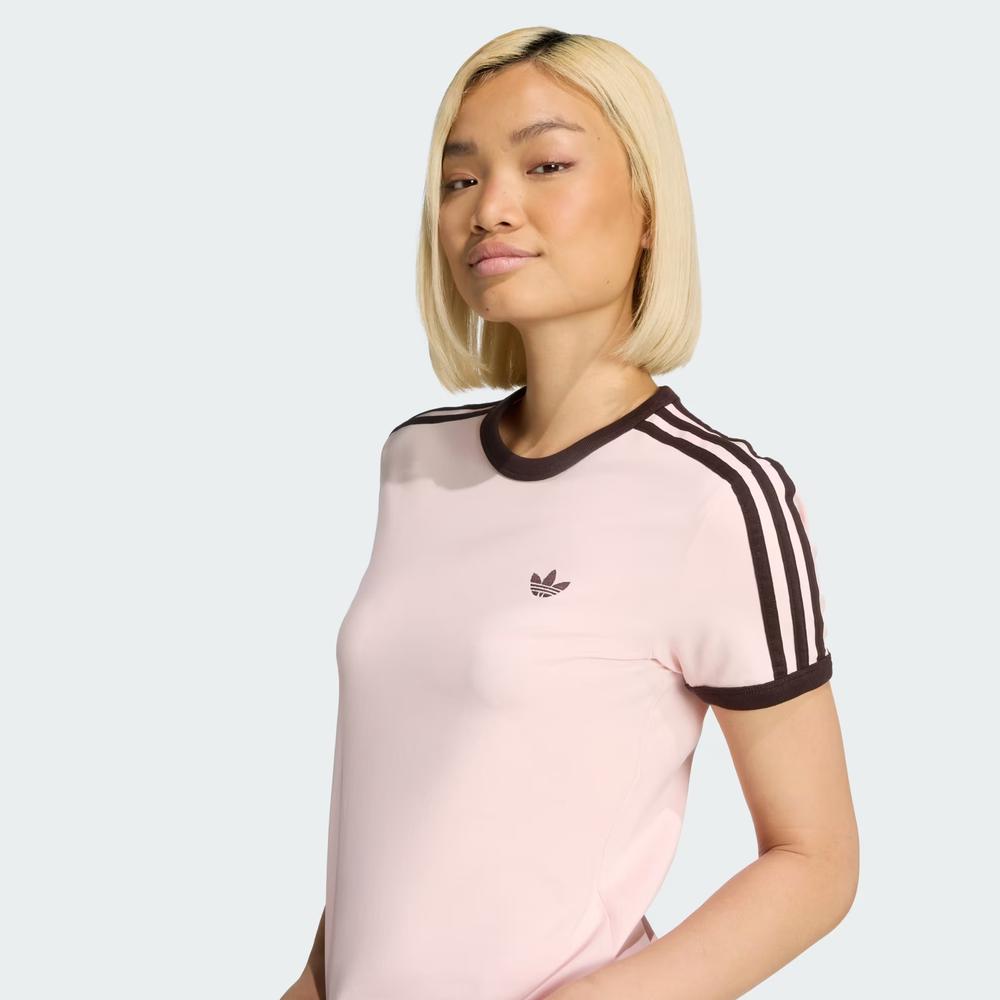 Női póló adidas Originals 3-Stripes Slim KC9016 - rózsaszín