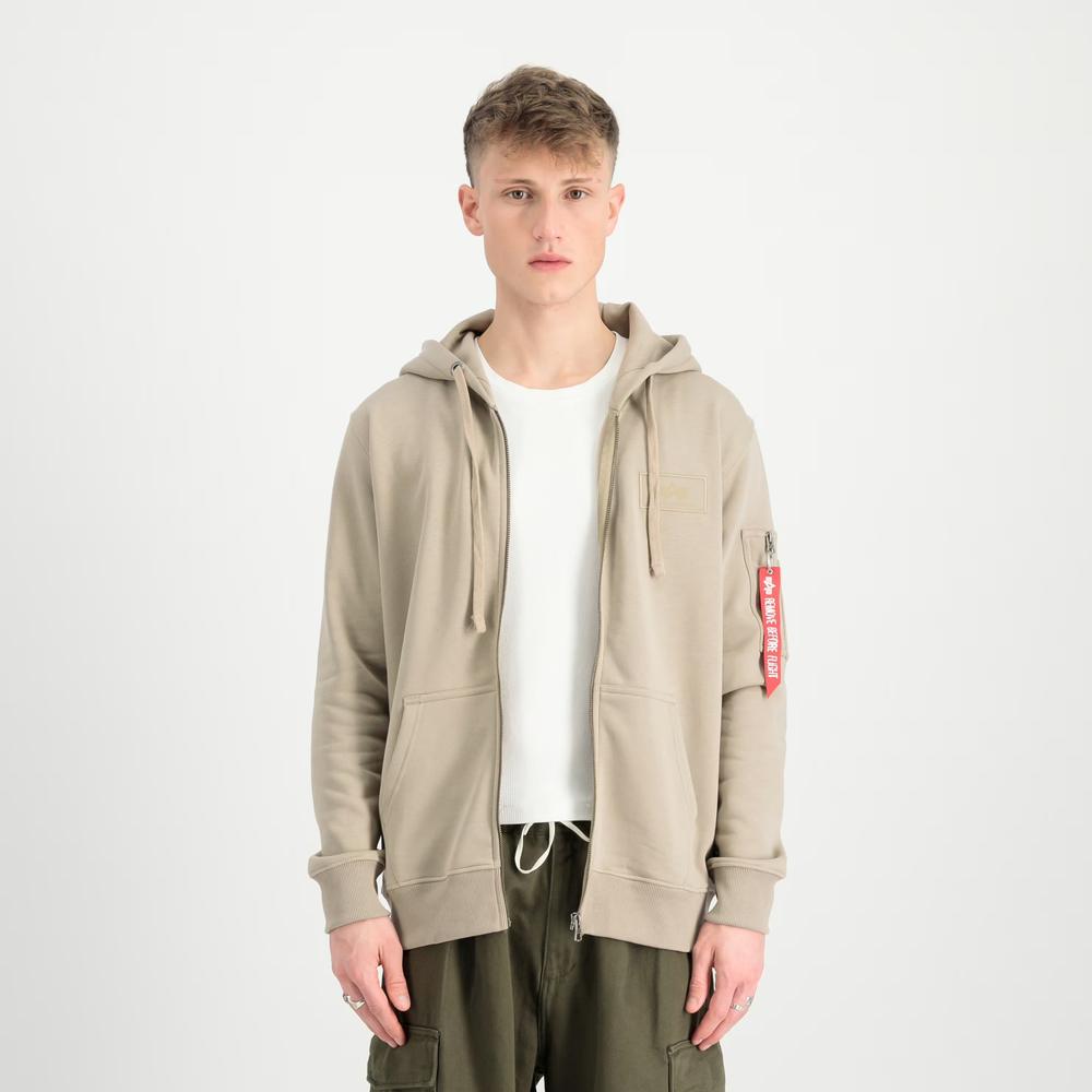 Felső Alpha Industries Back Print Zip Hoodie 128342679 - bézs