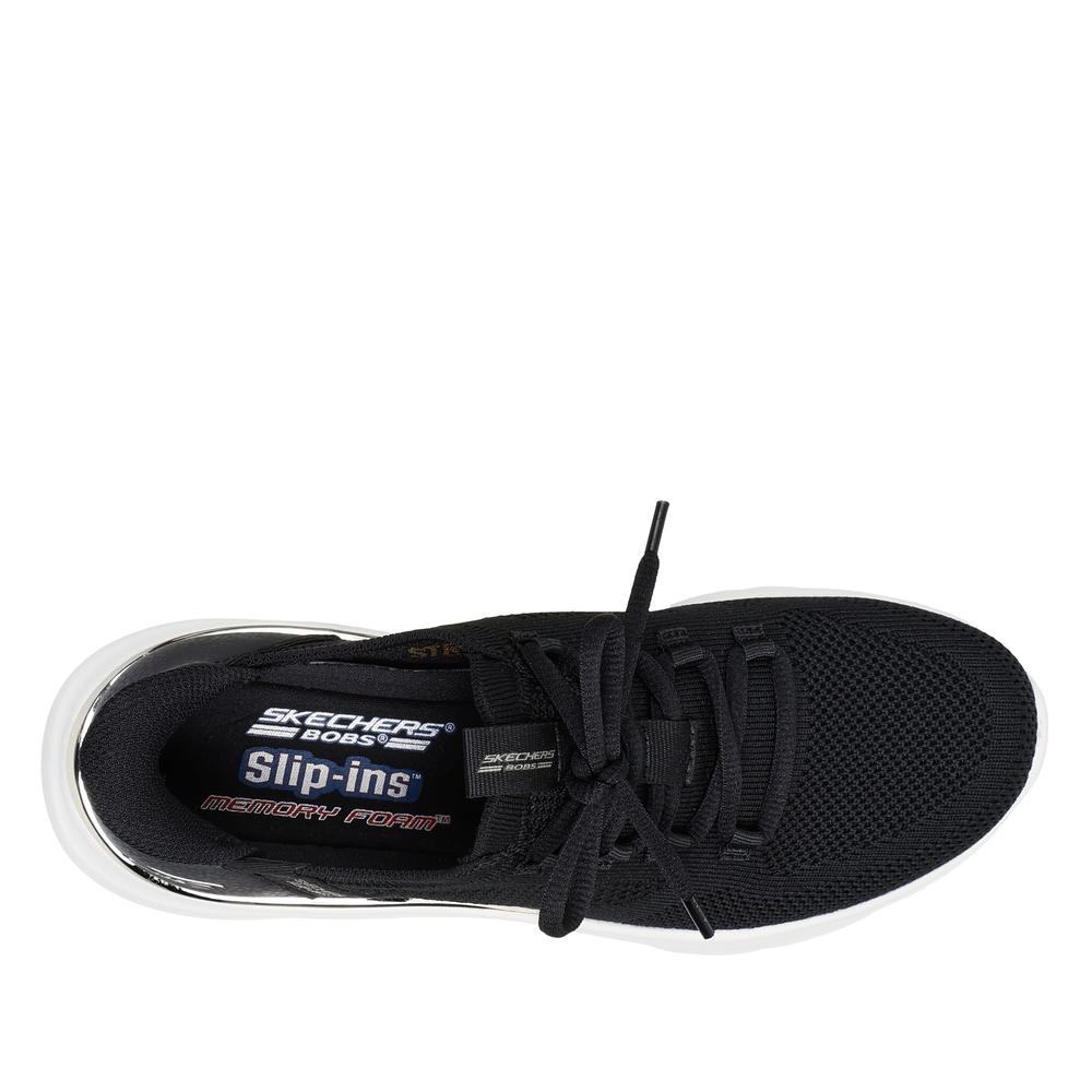 Női cipő Skechers Slip-ins Bobs Sport B Love Tru Delight 117617BLK - fekete