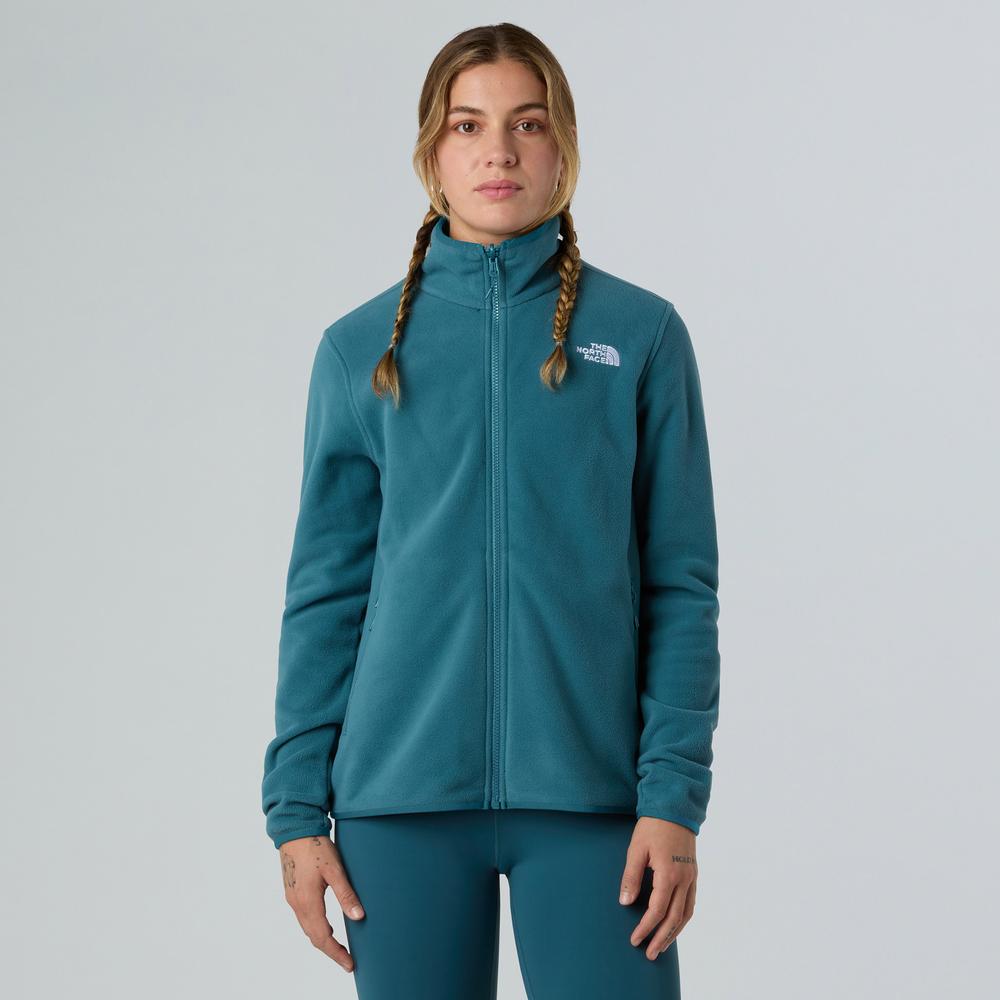 Női pulóver The North Face 100 Glacier Full-Zip Fleece 0A8D2FBQ51 - kék