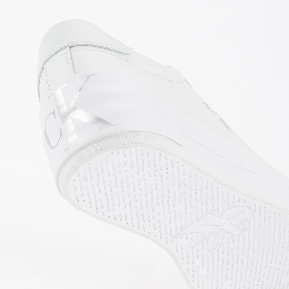 Buty Calvin Klein Jeans Vulc Flatform Bold Lth YW0YW00821-0K8 - białe