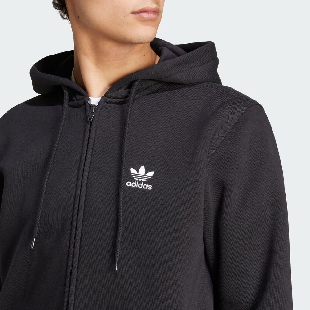 Férfi pulóver adidas Originals Trefoil Essentials Full-Zip IW5791 - fekete