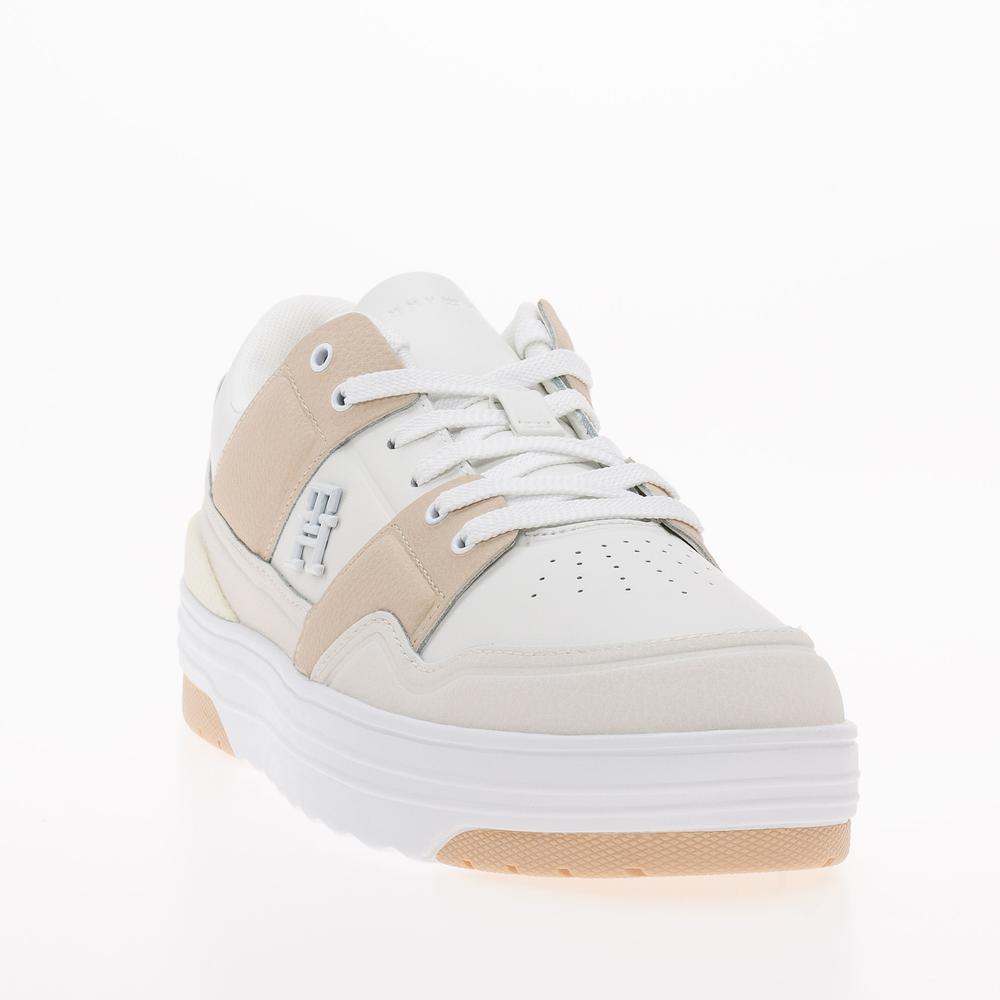Cipő Tommy Hilfiger Th Lo Basket Sneaker FW0FW07309-YBL - bézs