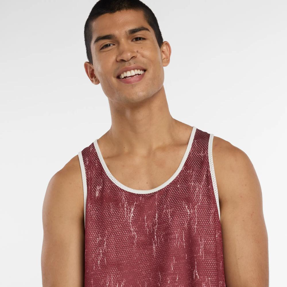 Férfi futópóló New Balance MT53609MHB - gesztenyebarna