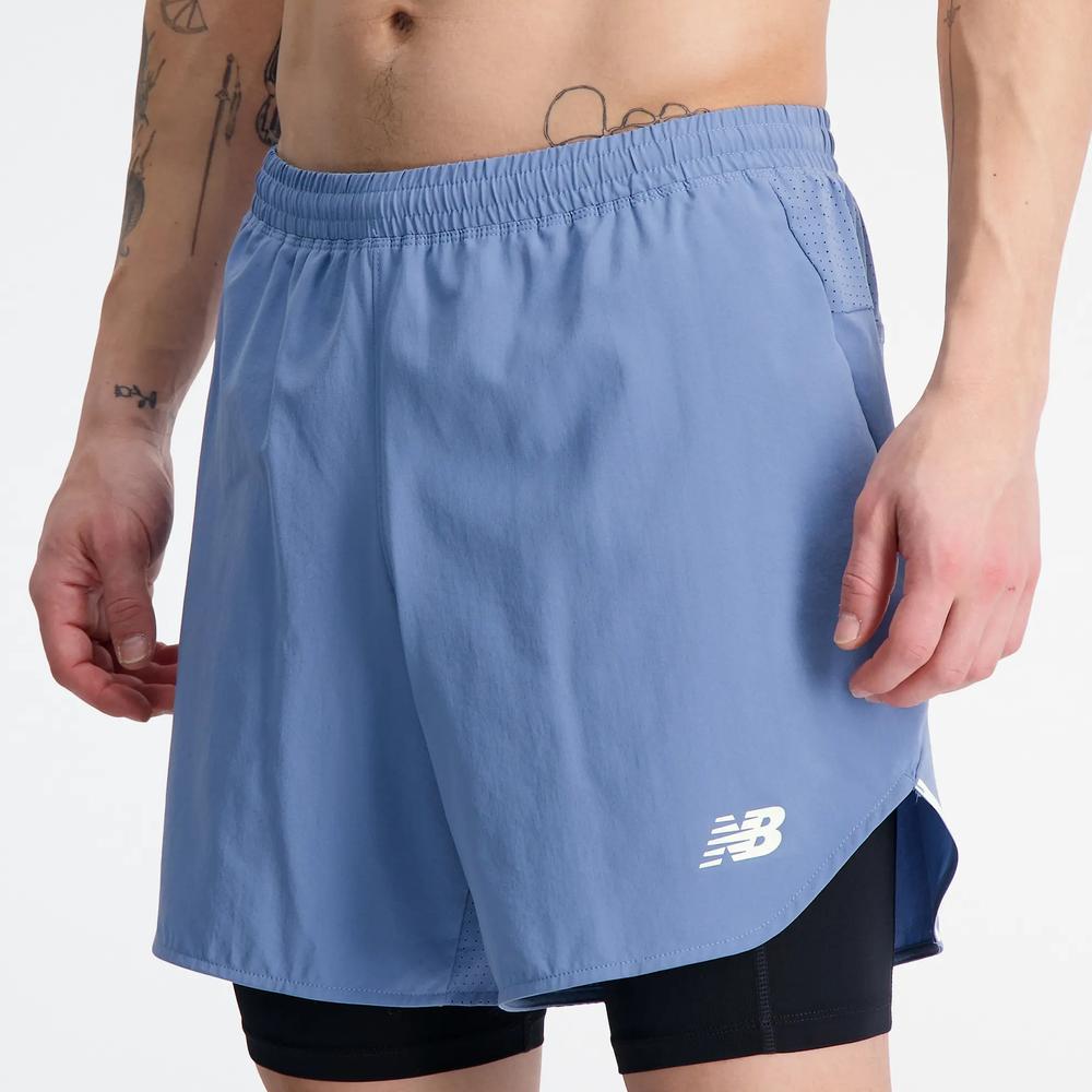Férfi futónadrág New Balance MS33282MYL - kék